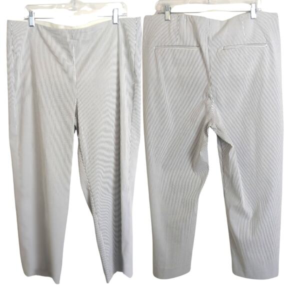 Juliet Stripe Straight Cropped So Slimming Pants Women's Size 16 - Picture 10 of 10
